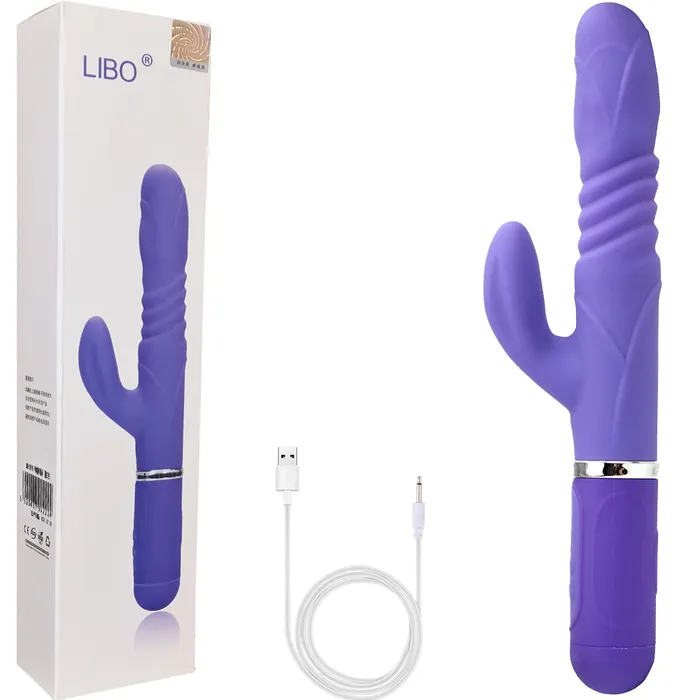 Bebuzzed Libo Thrusting Rotating GSpot Rabbit Vibrator Large Purple BeBuZZed Vibrators