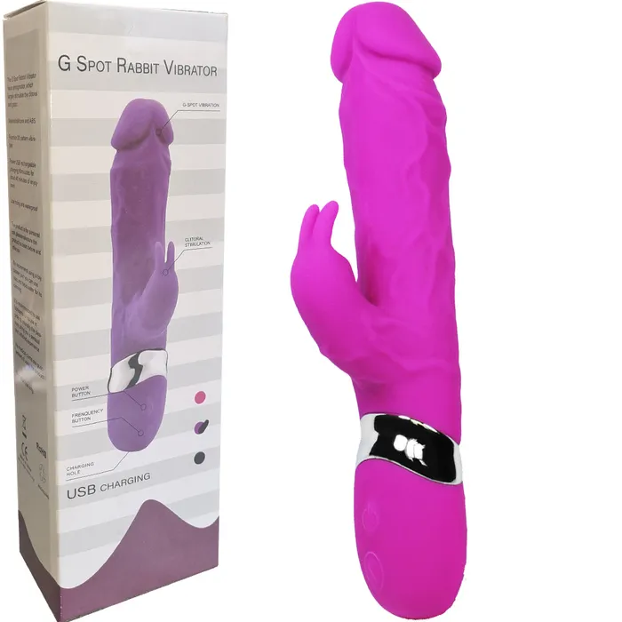 Bebuzzed Mr Veins GSpot Rabbit Vibrator Clitoral Stimulator USB Pink BeBuZZed Vibrators