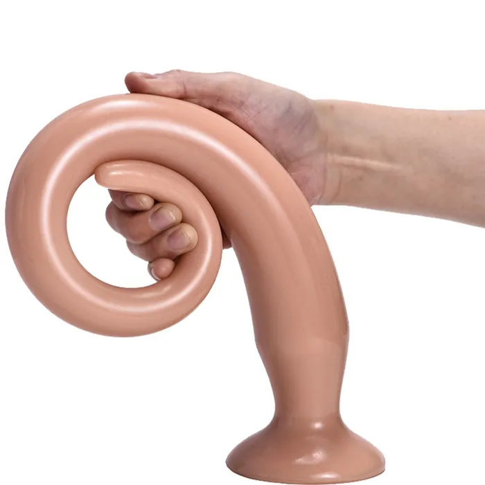 Bebuzzed Snake 34cm Anal Dildo Big Butt Plug Flesh BEBUZZED Anal