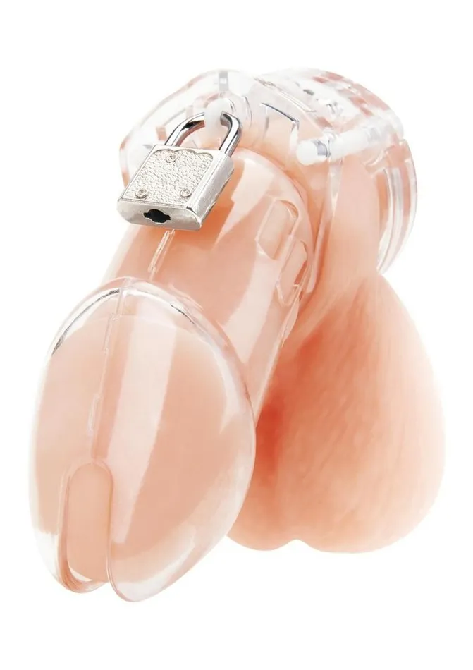 Blue Line CandB Gear Male Sex Toys Acrylic SeeThru Chastity Cage