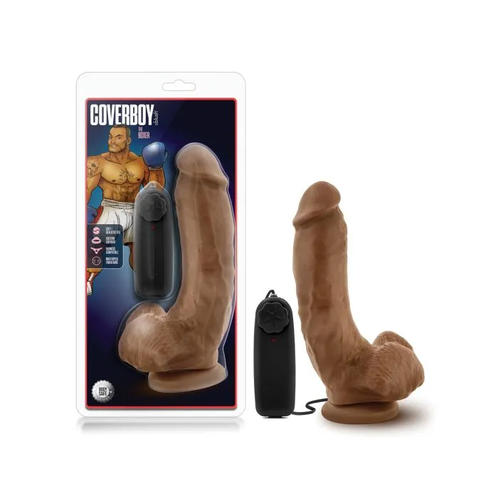 Blush Novelties Female Sex Toys Coverboy The Boxer 9 Vibrating Cock Mocha