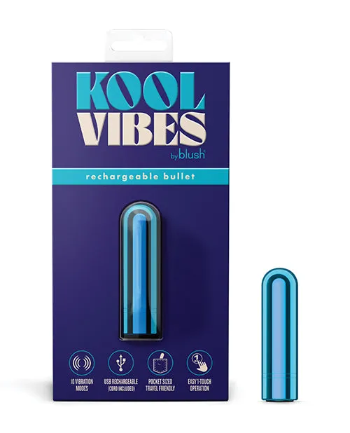 Blush Novelties Female Sex Toys Kool Vibes Mini Bullet Blueberry