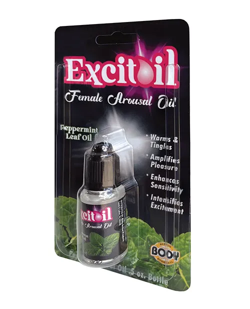 Body Action Products Female Sex Toys Body Action Excitoil Peppermint Arousal Oil 5 oz