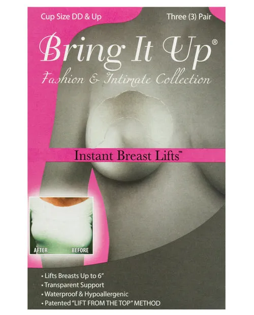 Bring It Up Plus Size Breast Lifts D Cup Larger 3 pk Bring It Up Male Sex Toys