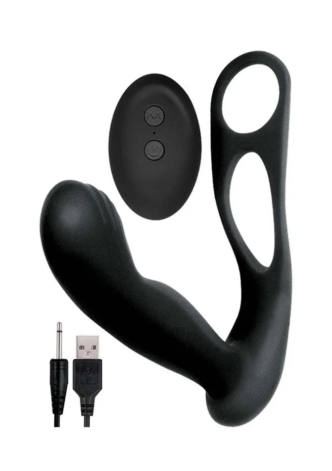 Butts Up Rechargeable Silicone Prostate Massager with Scrotum and Cock Ring Butts Up Male Sex Toys