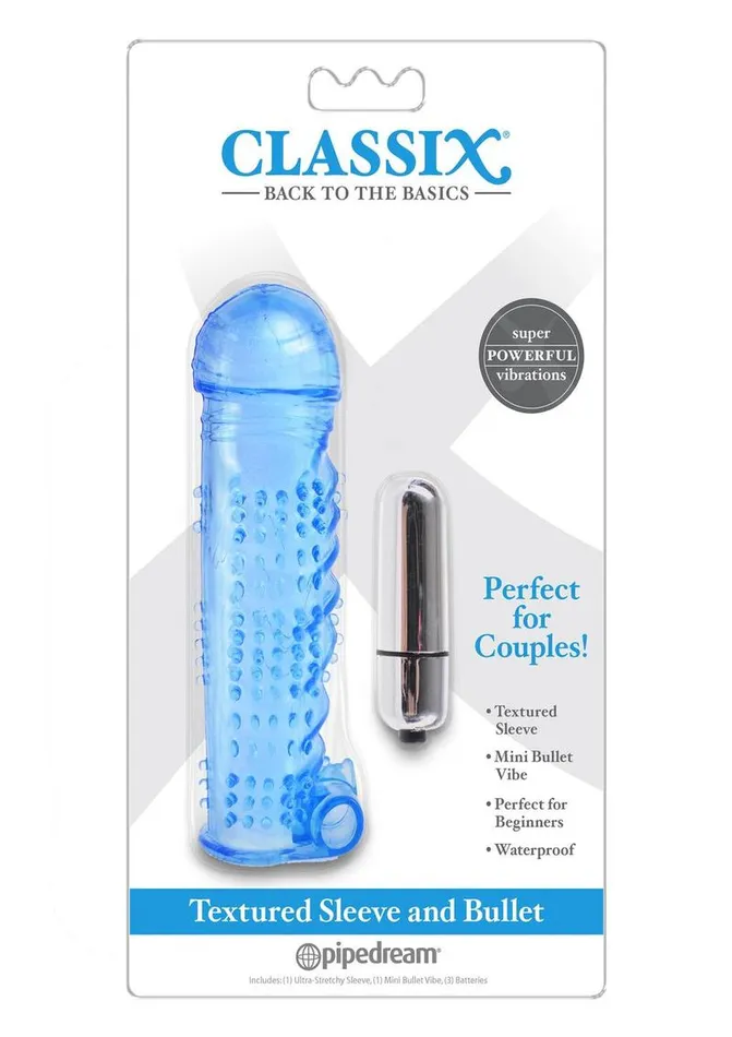 Classix Classix Textured Sleeve and Bullet Vibrator Female Sex Toys