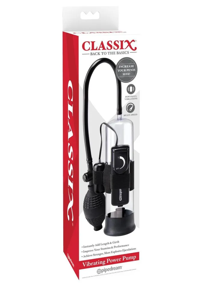 Classix Vibrating Power Penis Pump Classix Male Sex Toys