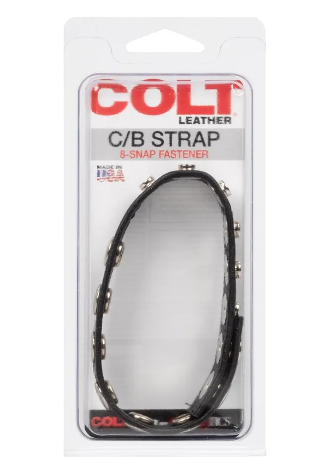 Colt Male Sex Toys Colt Leather CB Strap Adjustable 8 Snap Cock Ring