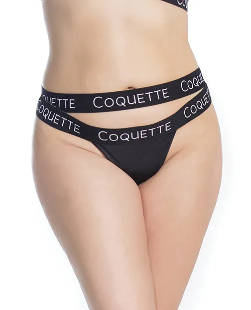 Coquette Female Sex Toys Fine Lace Back w Double Strap Waistband