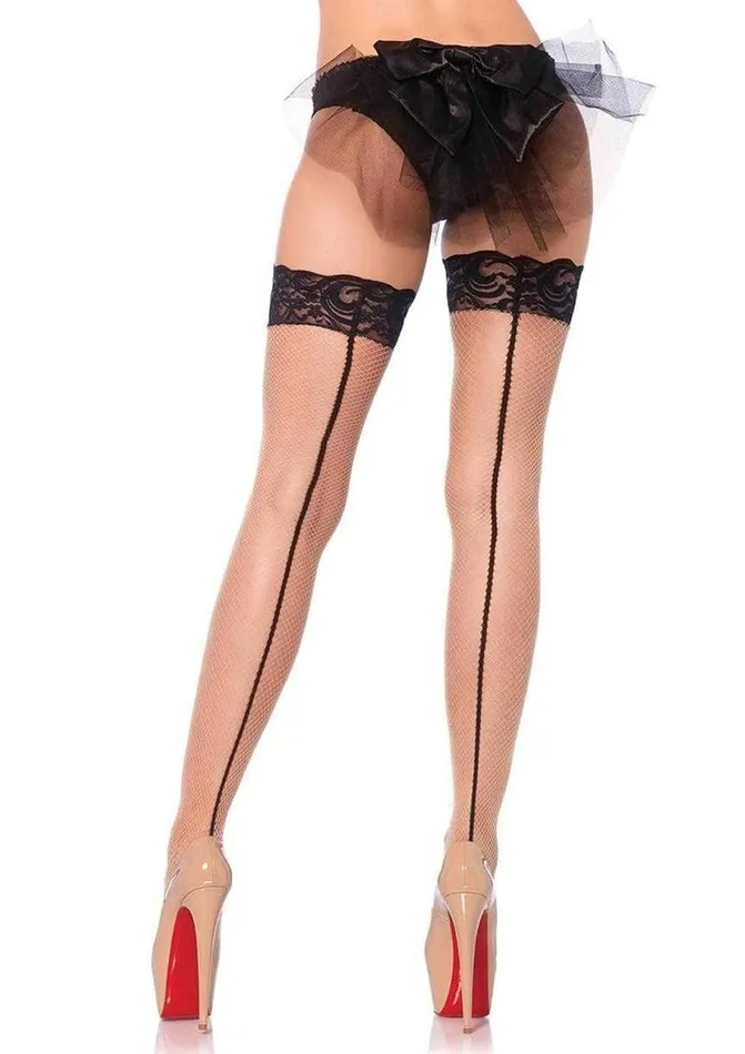 Couples Leg Avenue Leg Avenue Stay Up Lace Top Backseam Fishnet Thigh High