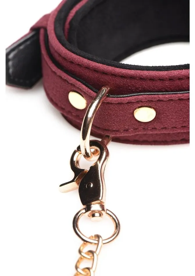 Couples Master Series Master Series Velvet Bondage Set Cuffs Collar and Leash