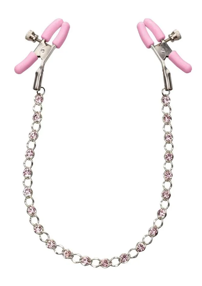 Couples Nipple Play Nipple Play Crystal Chain Nipple Clamps