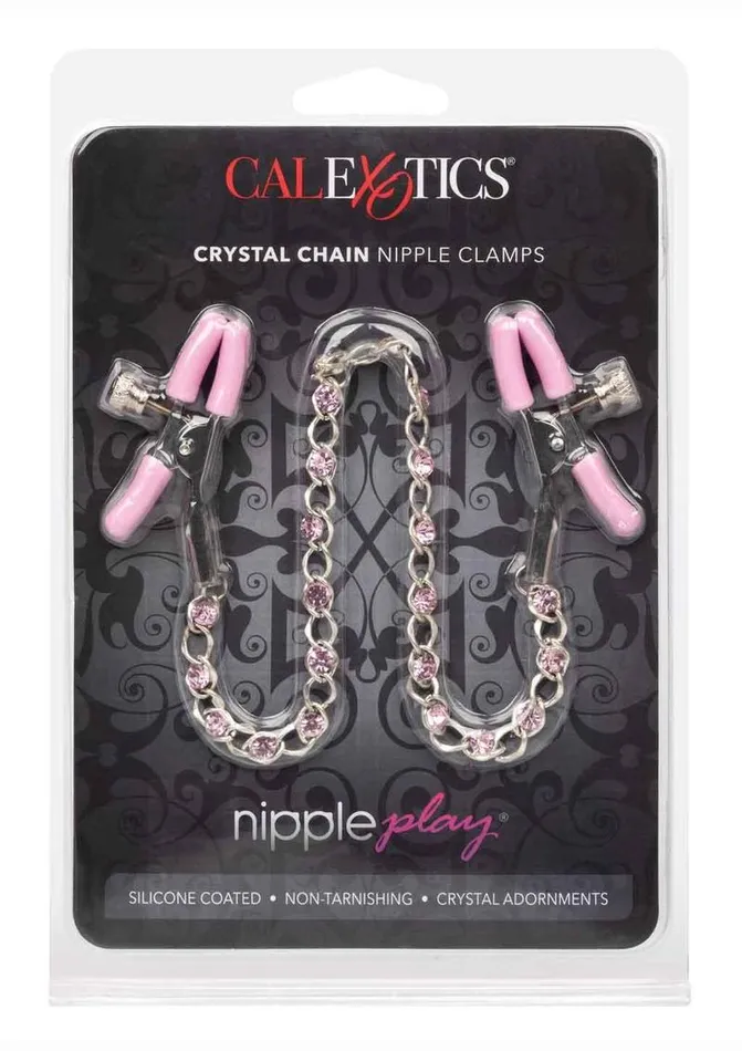 Couples Nipple Play Nipple Play Crystal Chain Nipple Clamps