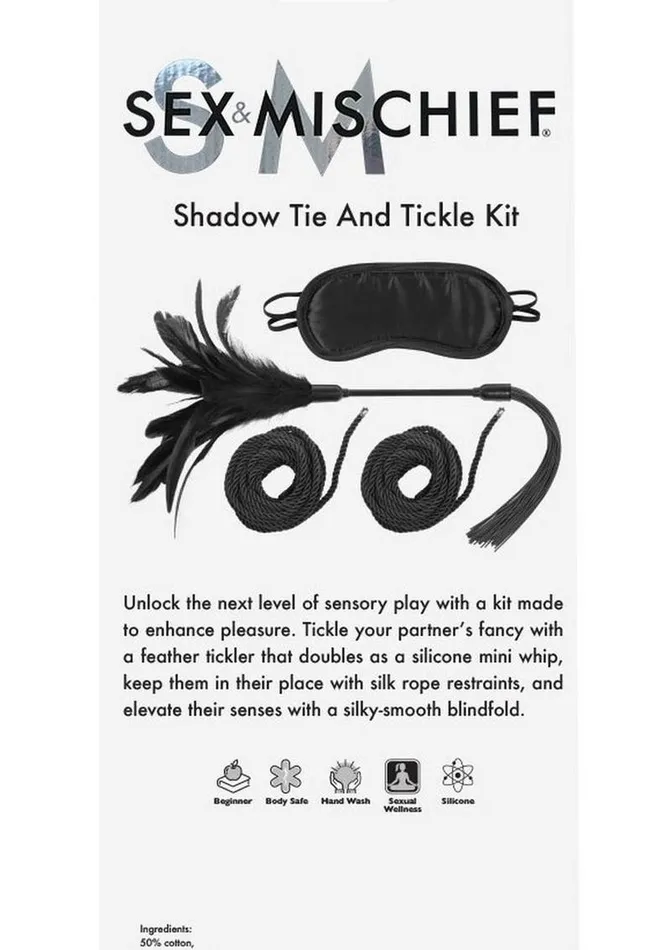 Couples Sex and Mischief Shadow Tie and Tickle Kit