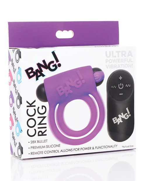 Couples Xr LLC Bang Vibrating Cock Ring Bullet Purple