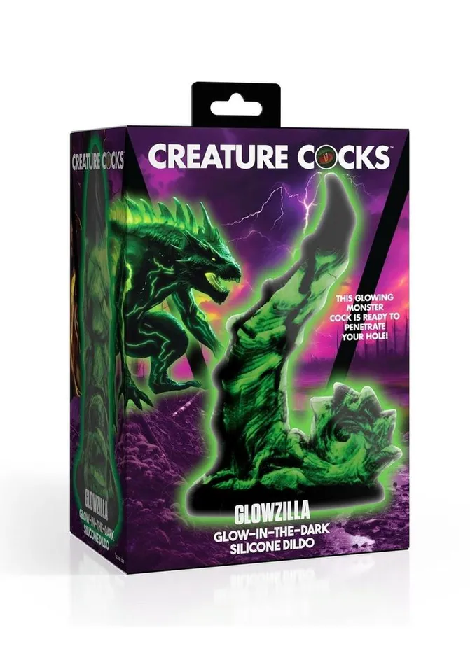 Creature Cocks Creature Cocks Glowzilla Glow In The Dark Silicone Dildo Dildos