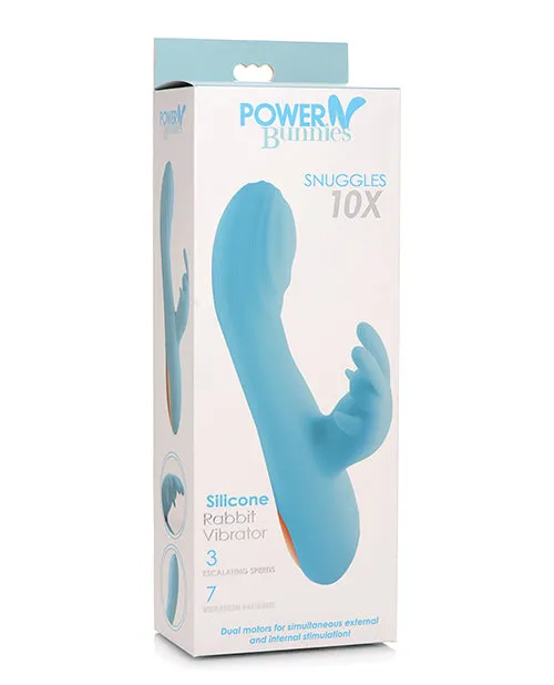 Curve Novelties Vibrators Power Bunnies Snuggles 10X Rabbit Blue