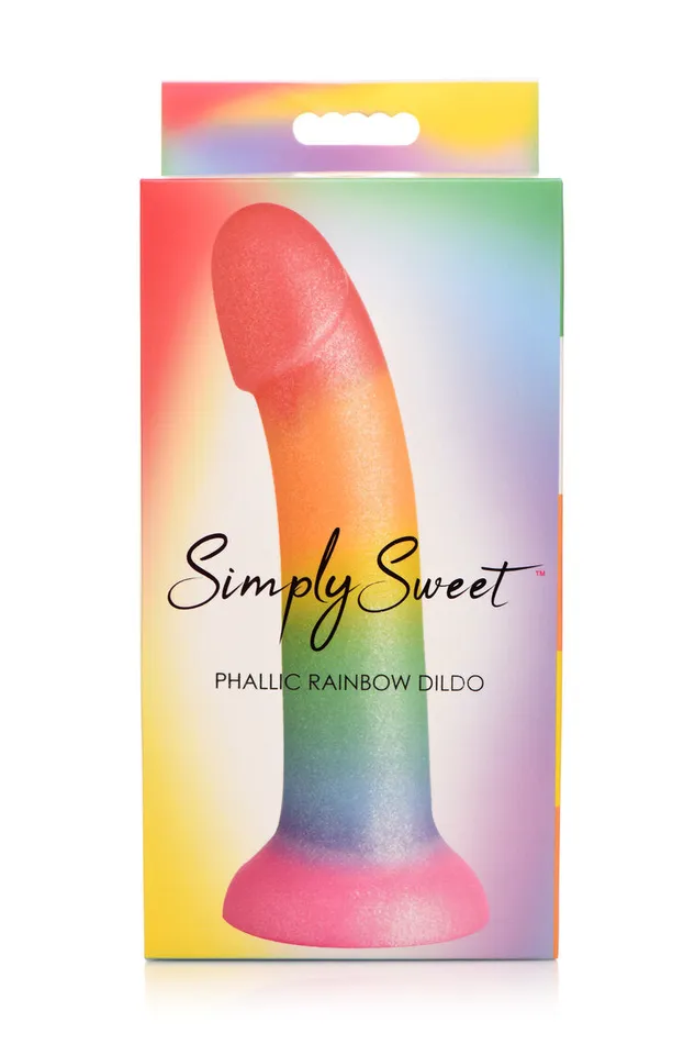 Curve Toys Dildos Simply Sweet 65 Phallic Rainbow Dildo