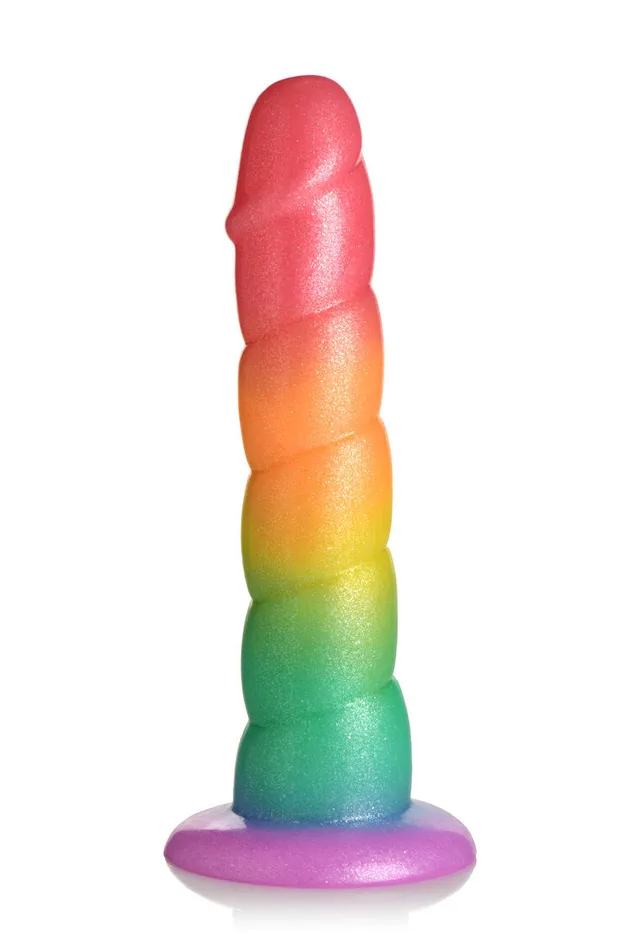 Curve Toys Dildos Simply Sweet 65 Swirl Rainbow Dildo