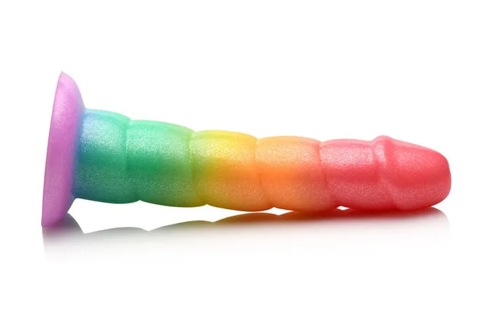 Curve Toys Dildos Simply Sweet 65 Swirl Rainbow Dildo