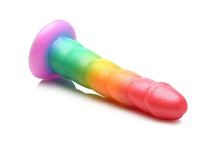 Curve Toys Dildos Simply Sweet 65 Swirl Rainbow Dildo