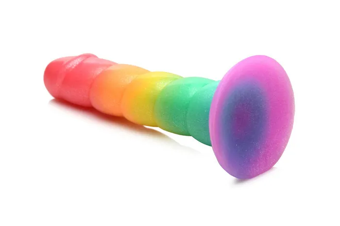 Curve Toys Dildos Simply Sweet 65 Swirl Rainbow Dildo