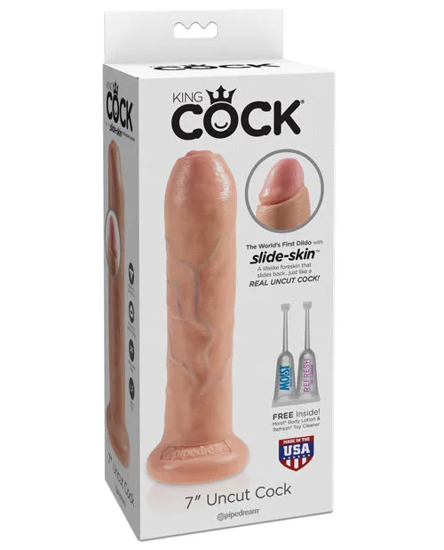 Dildos King Cock 7 Uncut Dildo Flesh Pipedream Products