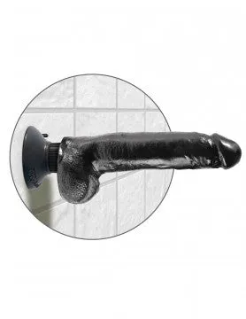 Dildos Nice and nasty Bz King Cock 9Inch Vibrating Cock With Balls Black