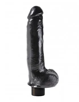 Dildos Nice and nasty Bz King Cock 9Inch Vibrating Cock With Balls Black