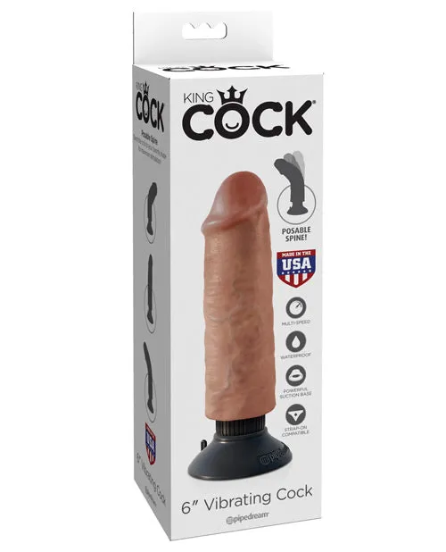 Dildos Pipedream Products King Cock 6 Vibrating Cock Tan