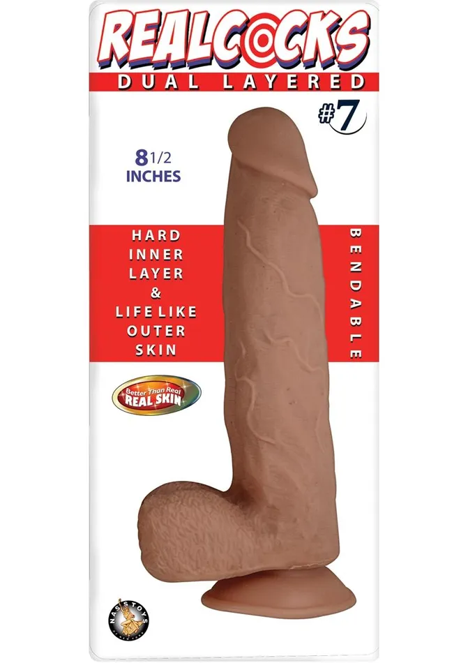 Dildos Realcocks Realcocks Dual Layered 7 Bendable Dildo