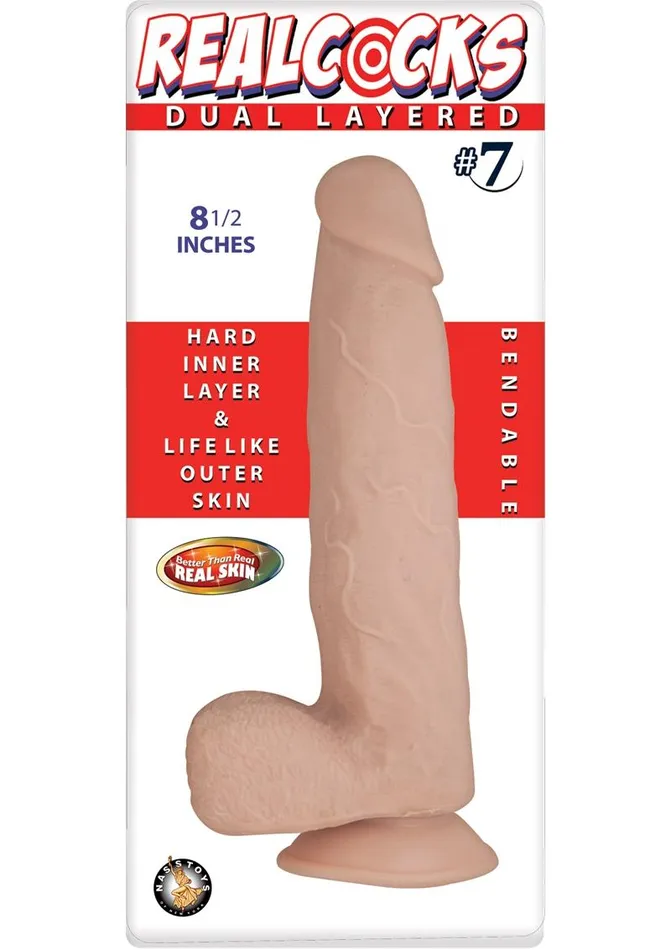 Dildos Realcocks Realcocks Dual Layered 7 Bendable Dildo