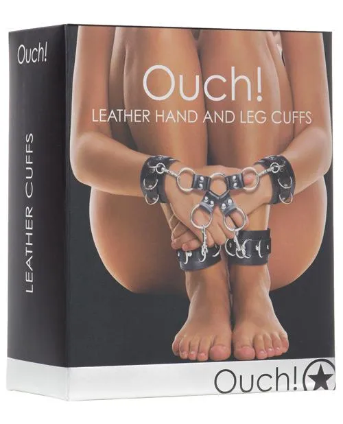 Dildos Shots Ouch Leather Hand Leg Cuffs Shots America LLC