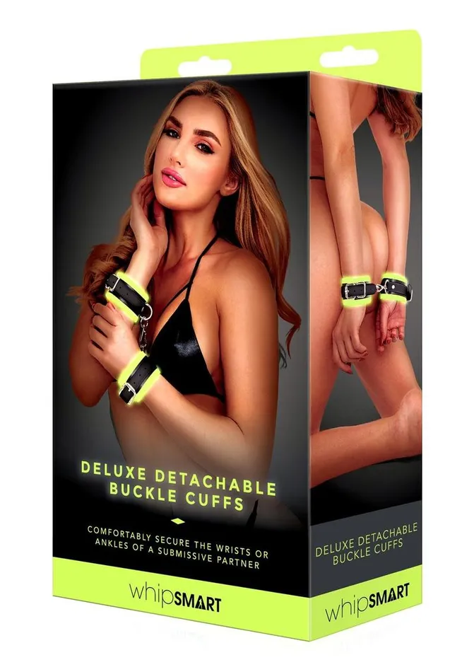 Dildos Whipsmart WhipSmart Glow In The Dark Deluxe Detachable Buckle Cuffs