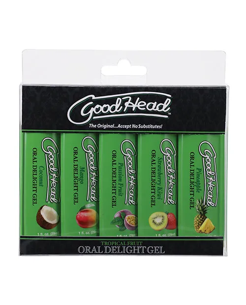 Doc Johnson Enhancers Goodhead Tropical Fruit Oral Delight Gel 5pk