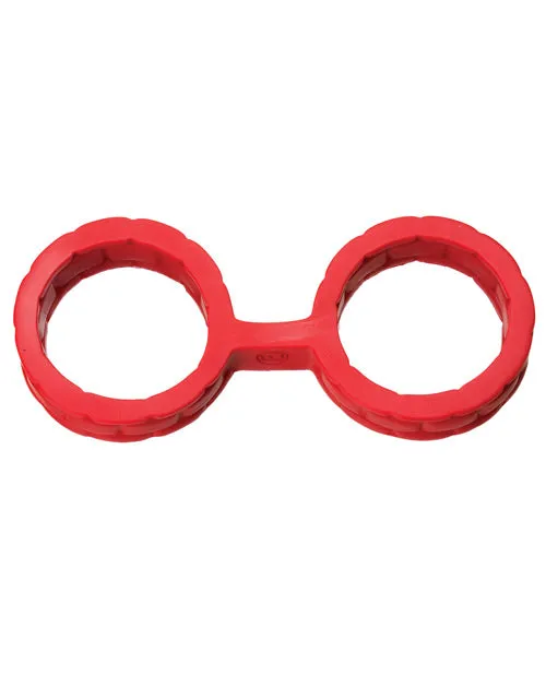 Doc Johnson Restraints Japanese Bondage Silicone Cuffs Large Red