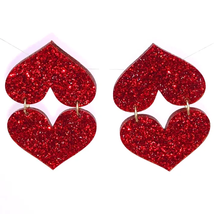 Double Heart Earrings PussyNest Dildos