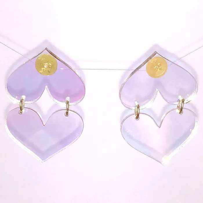 Double Heart Earrings PussyNest Dildos