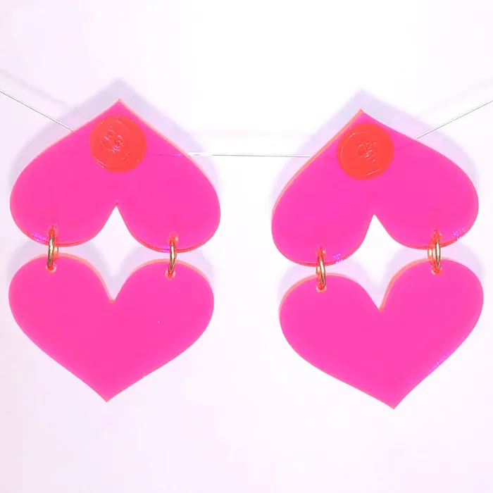 Double Heart Earrings PussyNest Dildos