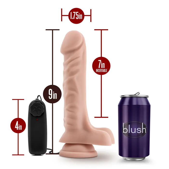 Dr James 9 Vibrating Cock Vanilla Blush Novelties Dildos