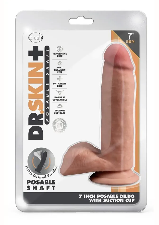 Dr Skin Dr Skin Plus Posable Dildo with Balls and Suction Cup Dildos