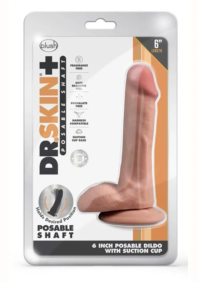 Dr Skin Dr Skin Plus Posable Dildo with Balls and Suction Cup Dildos