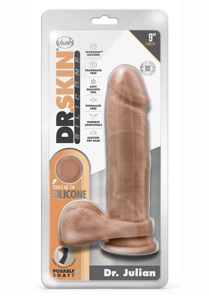 Dr Skin Silicone Dr Julian Dildo with Balls and Suction Cup Dr Skin Female Sex Toys