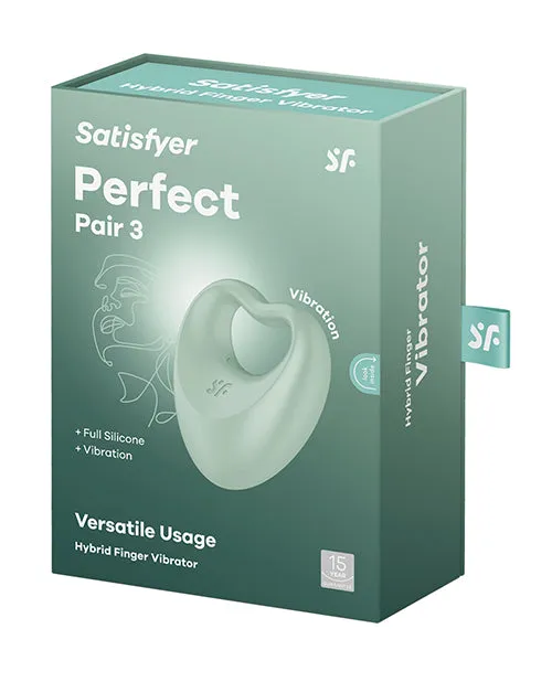 Eis INCsatisfyer Male Sex Toys Satisfyer Perfect Pair 3 Finger VibeCock Ring Green