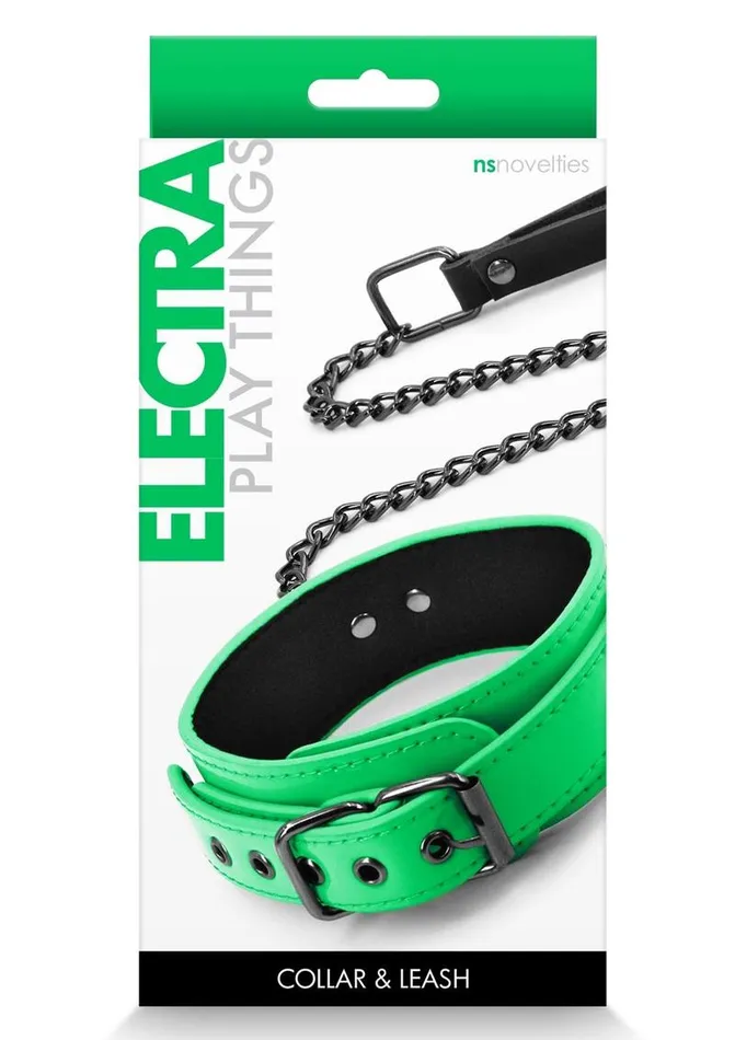 Electra Play Things Pu Leather Collar and Leash Electra Play Things Couples