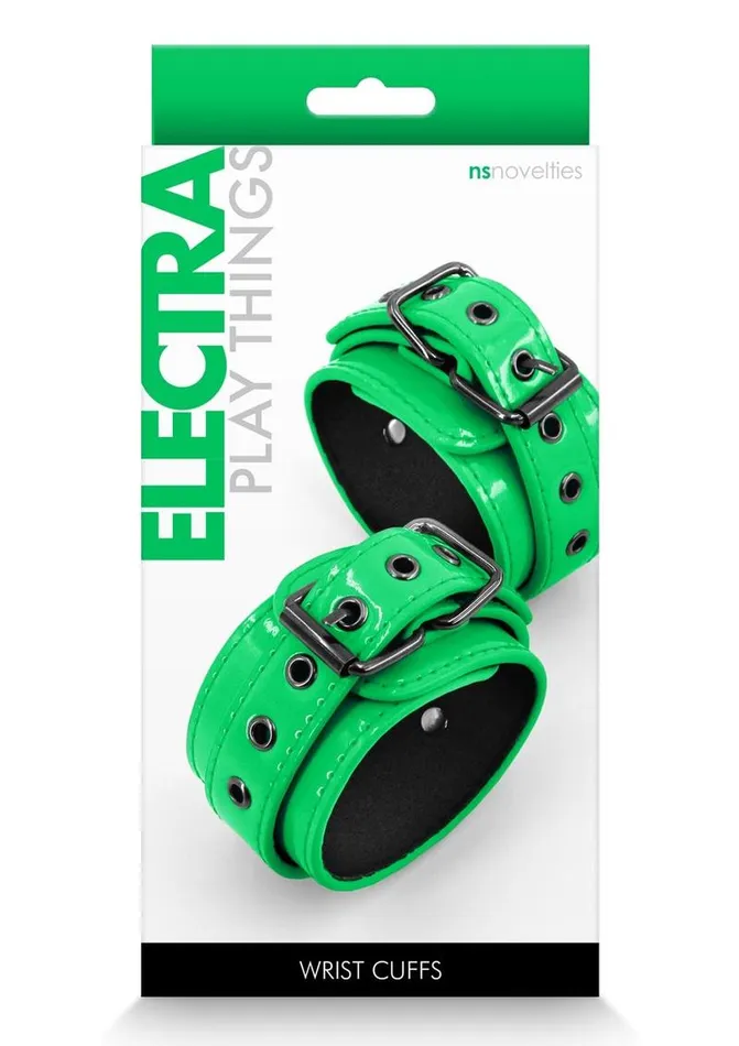 Electra Play Things Restraints Electra Play Things Pu Leather Wrist Cuffs