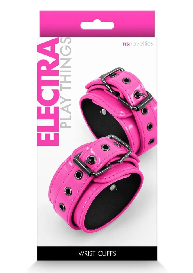 Electra Play Things Restraints Electra Play Things Pu Leather Wrist Cuffs