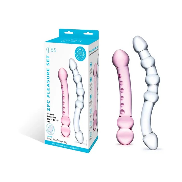 Electric Eel INC Dildos Glas 2 pc Double Pleasure Glass Dildo Set