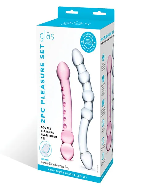 Electric Eel INC Dildos Glas 2 pc Double Pleasure Glass Dildo Set