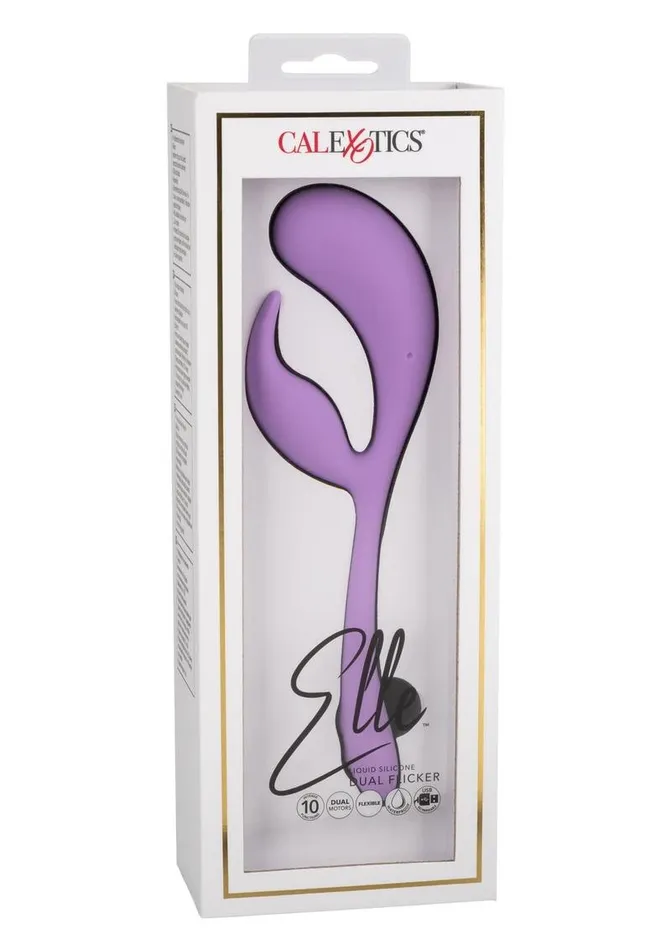 Elle Female Sex Toys Elle Liquid Silicone Dual Flicker Rechargeable Vibrator